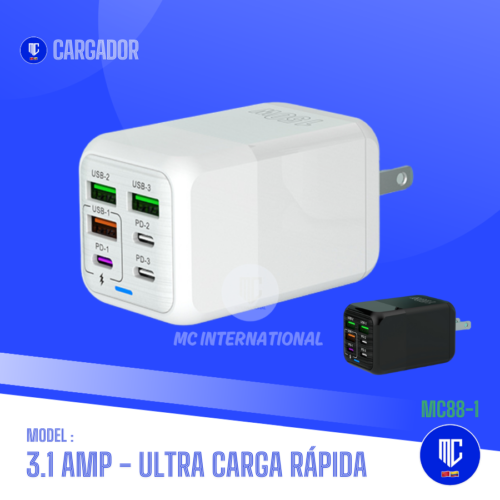 CARGADOR ULTRA CARGA RAPIDA