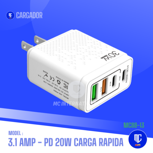 CARGADOR CARGA RAPIDA