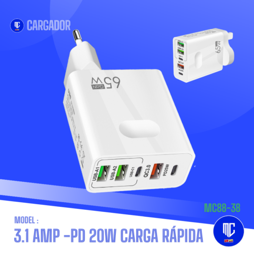 CARGADOR CARGA RAPIDA