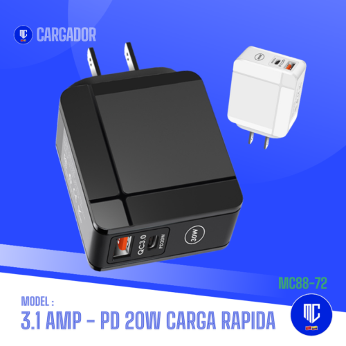 CARGADOR CARGA RAPIDA